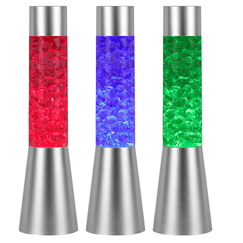 Väriä vaihtava nestemäinen glitter yövalo, jossa on jään muotoinen muoto