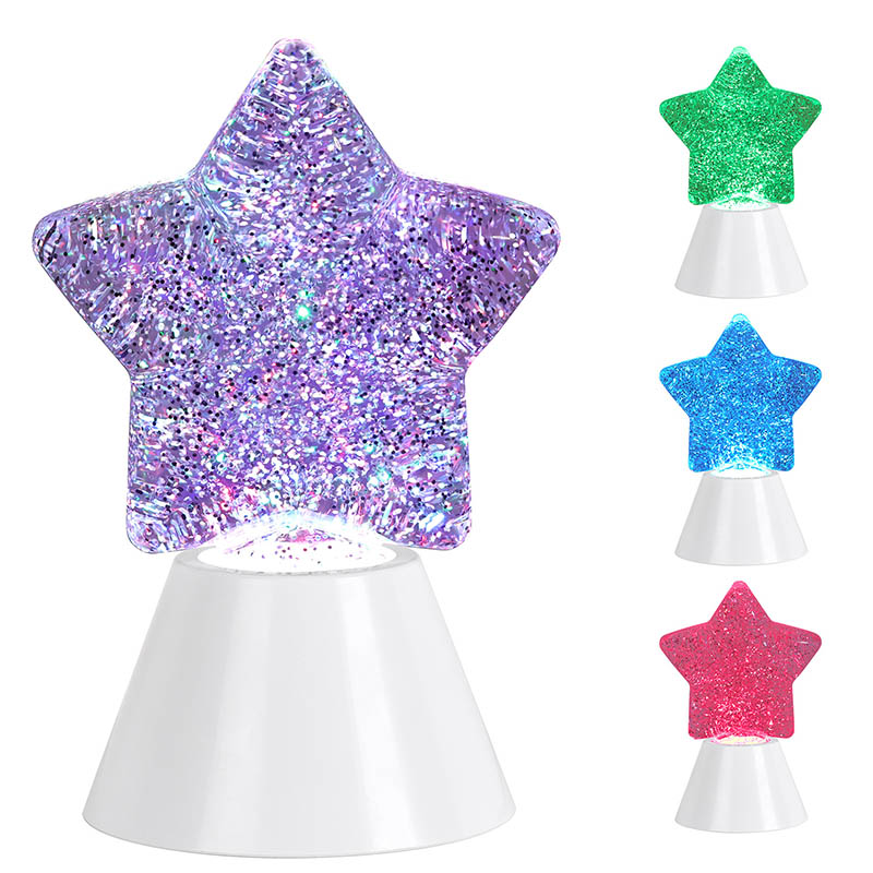 Kid Glitter nestemäinen yövalo valkoisella pohjalla