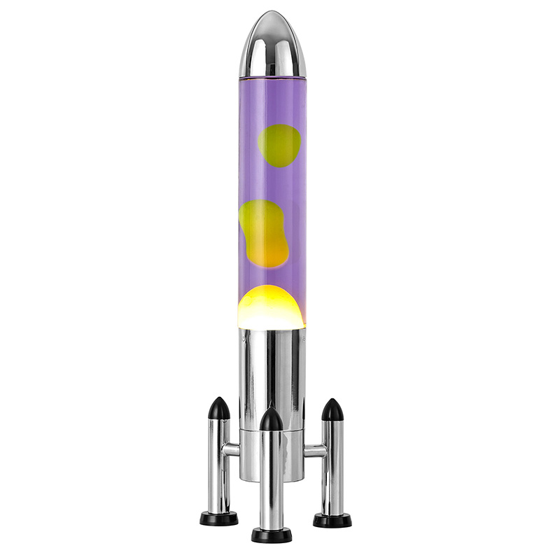 Suuri LED Lava -lamppu rakettivarjostimella