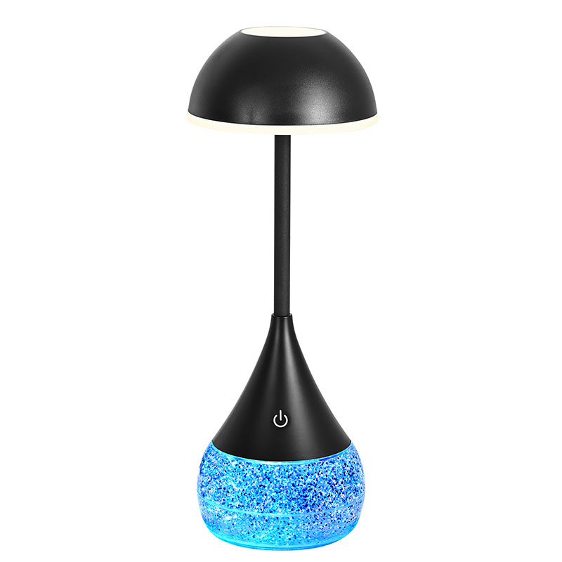 LED-pöytälamppu Rgb Glitter -nestevalolla