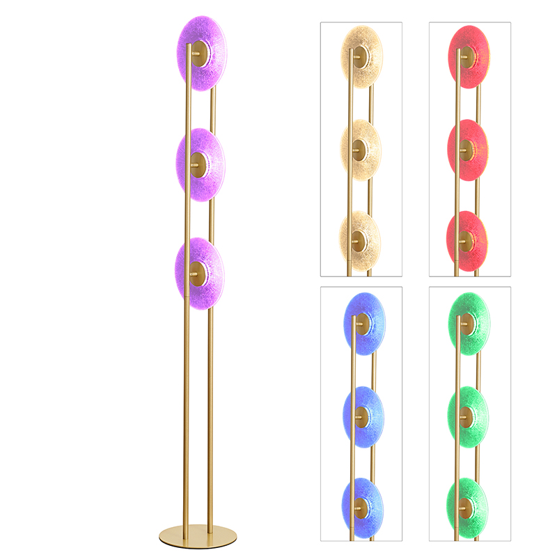 LED RGB -lattiavalaisin 3 levyllä