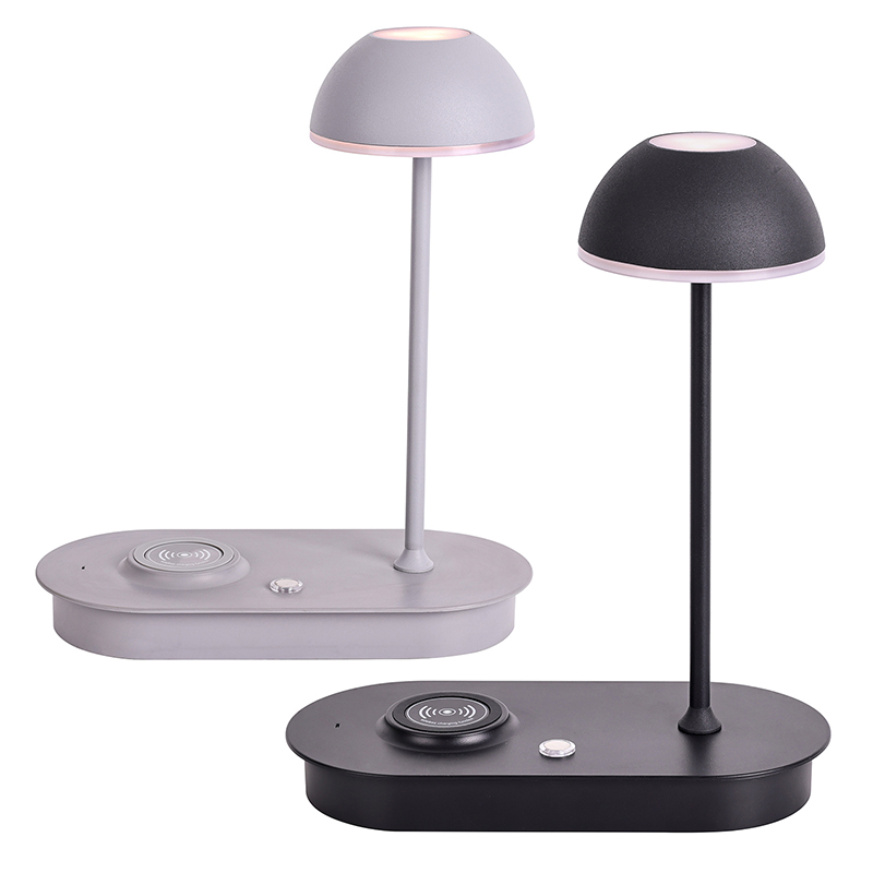 Moderni LED-pöytälamppu langattomalla laturilla