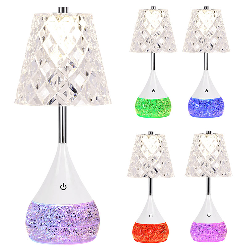 Uusi muotoilu LED-pöytävalaisin kristallivarjostimella