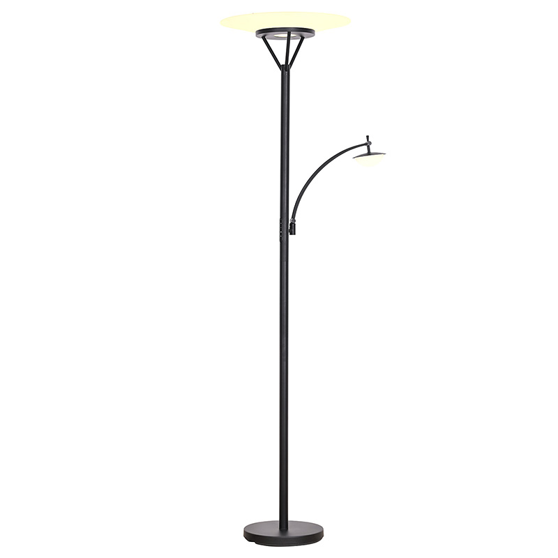 Uusi led-lattiavalaisin äiti ja poika valolla