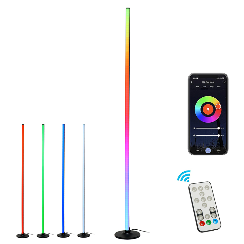 RGB-lattiavalaisin musiikinvaihdolla