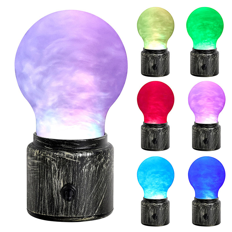 RGB Glitter Nestemäinen yövalaisin, jolla on suuri polttimo